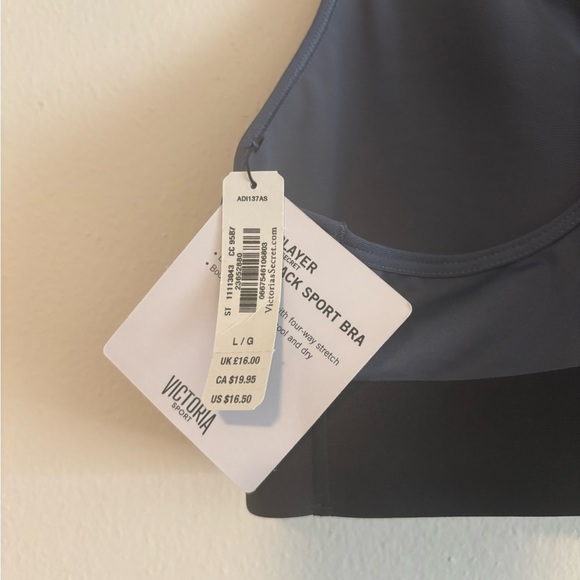 Victoria's Secret Gray Racerback Sports Bra with Wide Straps - Picture 3 of 7
